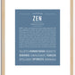 Zen (female) | Name Art Print