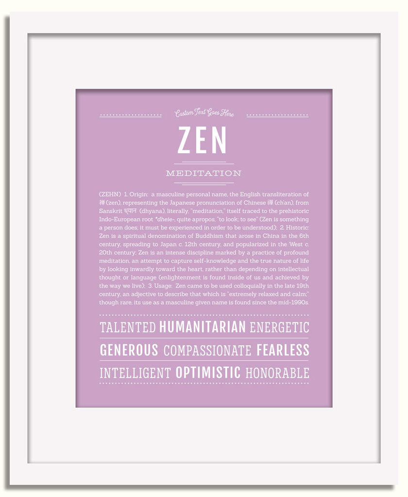 Frame Options | Lilac | White Frame, Matted