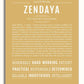 Zendaya Personalized Name Meaning Art Prints – Name Stories