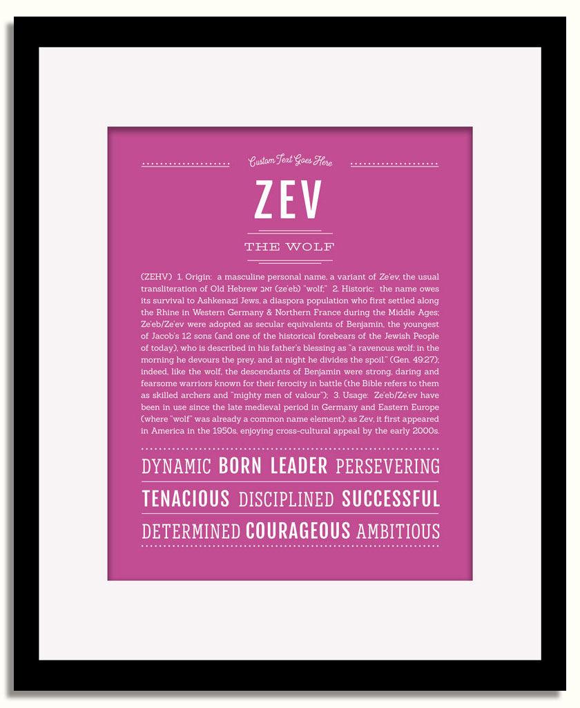 Frame Options | Dark Pink | Black Frame, Matted