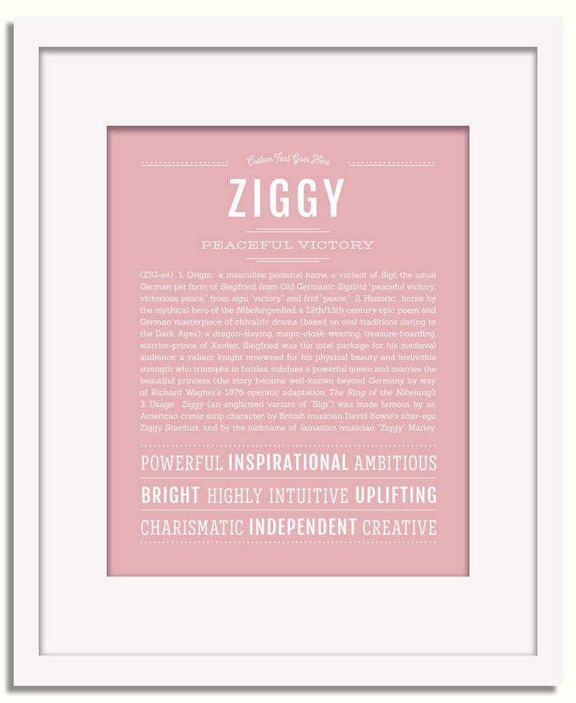 Frame Options | Dusty Rose | White Frame, Matted