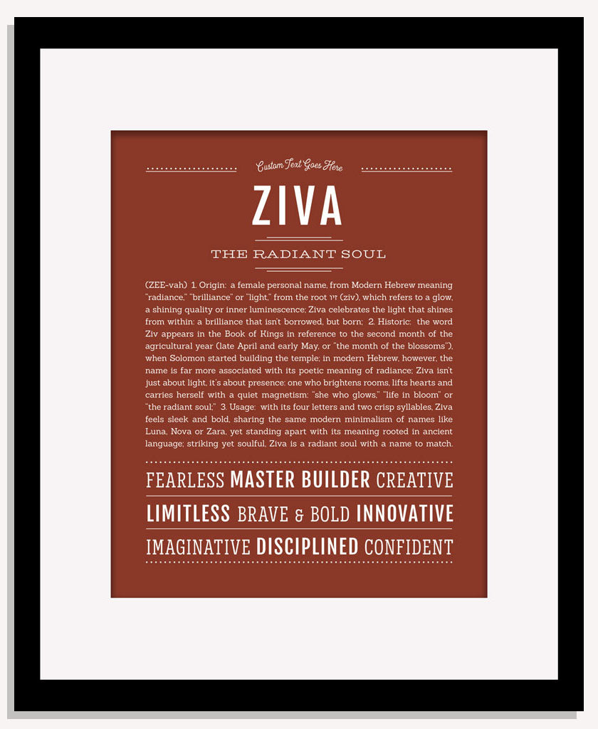 Ziva | Name Art Print