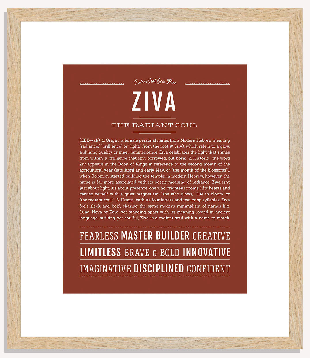 Ziva | Name Art Print