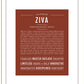 Ziva | Name Art Print
