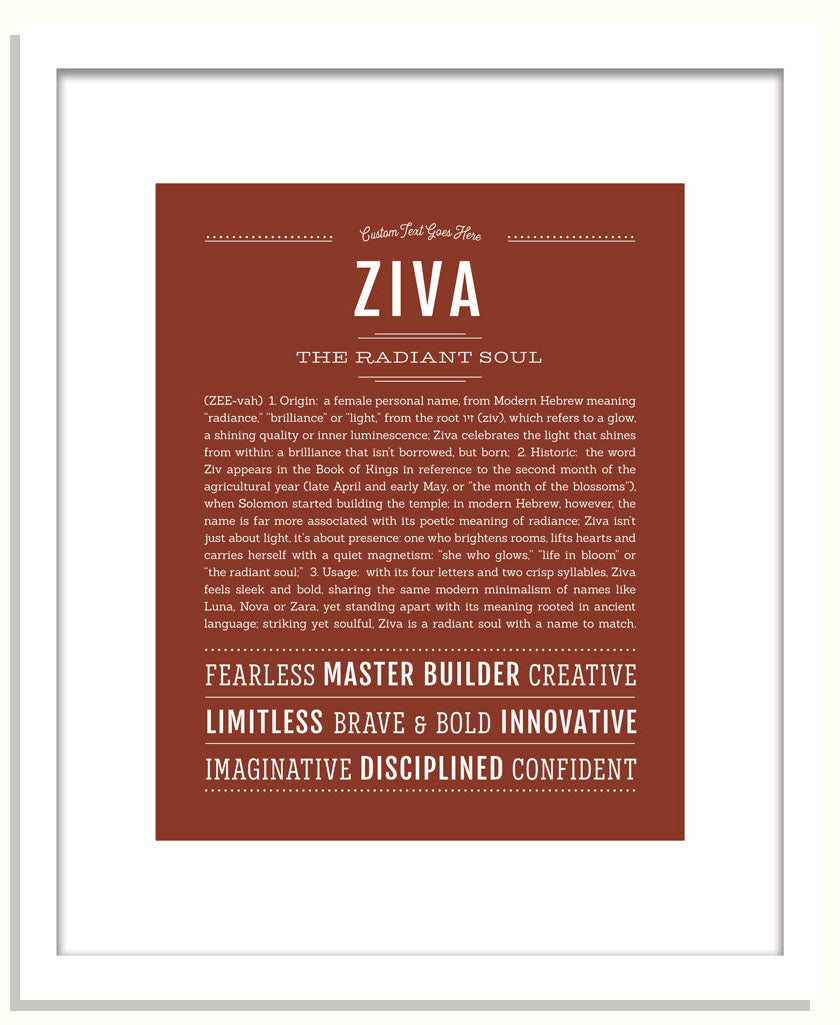 Ziva | Name Art Print