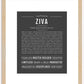 Ziva | Name Art Print