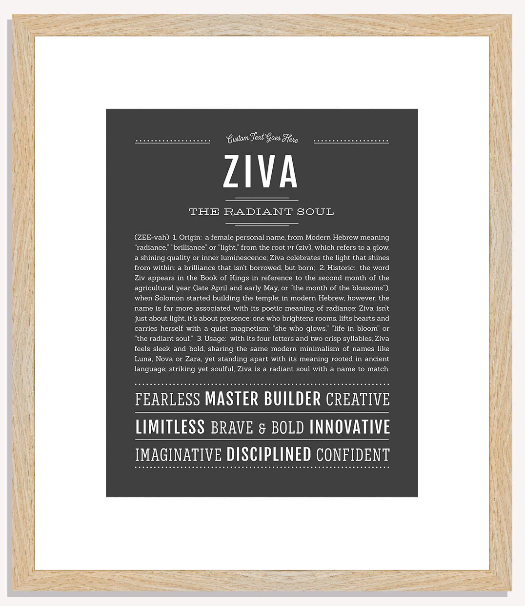 Ziva | Name Art Print