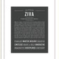 Ziva | Name Art Print
