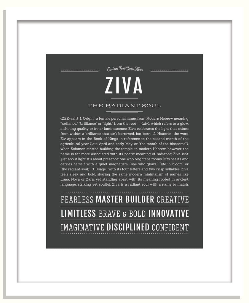 Ziva | Name Art Print