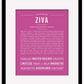 Ziva | Name Art Print