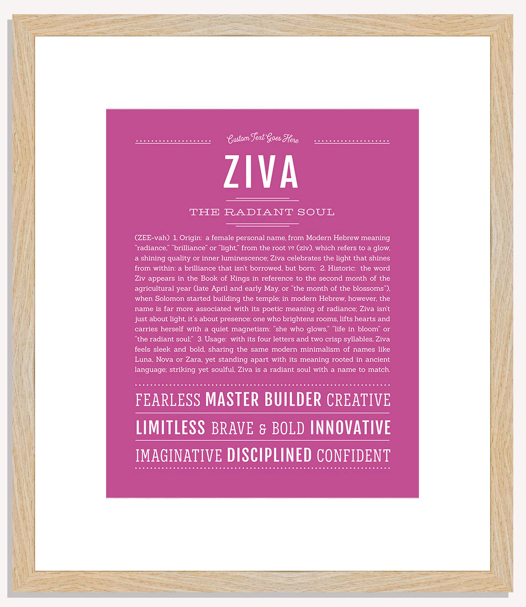 Ziva | Name Art Print