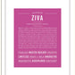 Ziva | Name Art Print