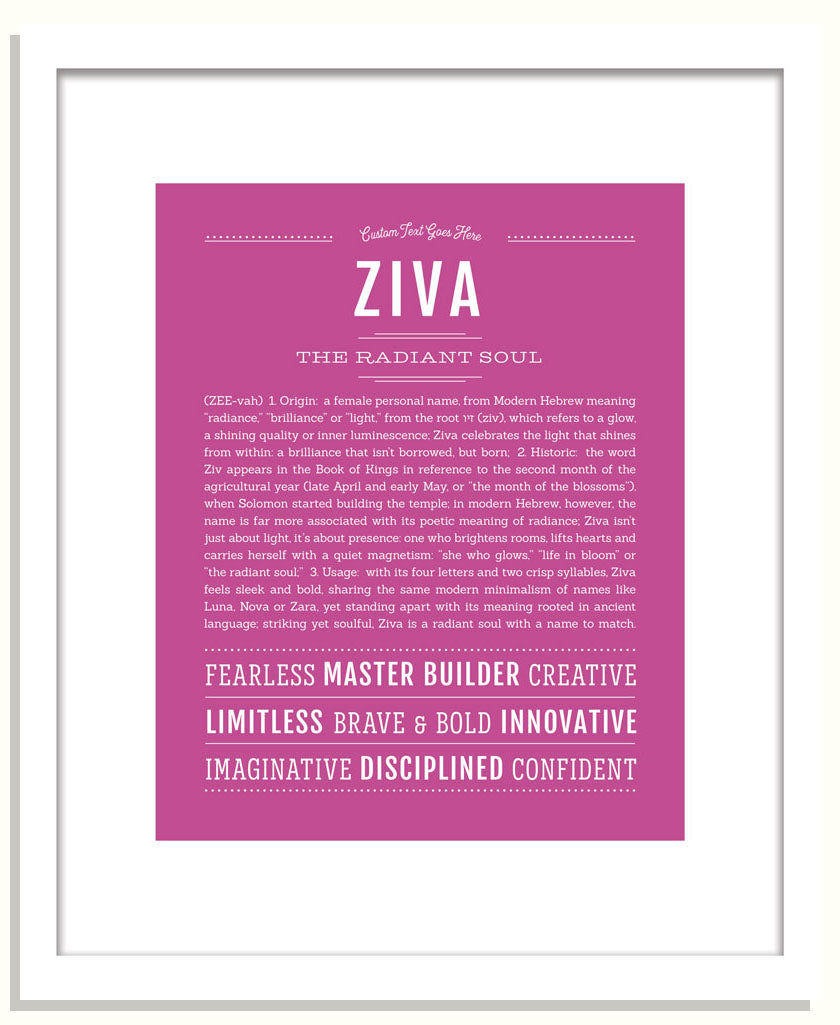 Ziva | Name Art Print