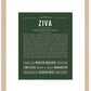 Ziva | Name Art Print