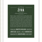 Ziva | Name Art Print