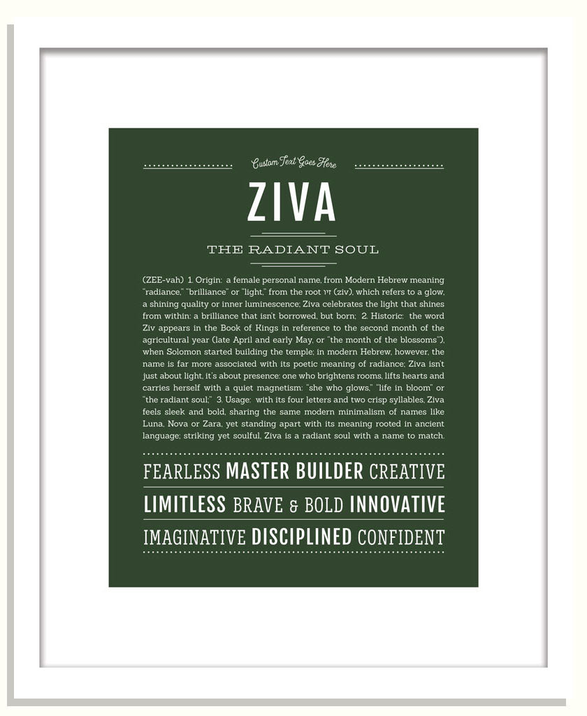 Ziva | Name Art Print