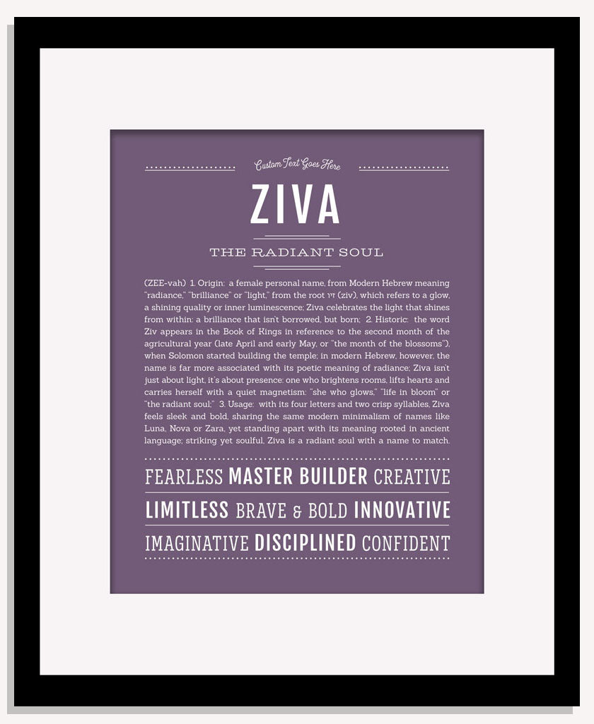 Ziva | Name Art Print
