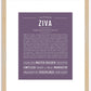 Ziva | Name Art Print