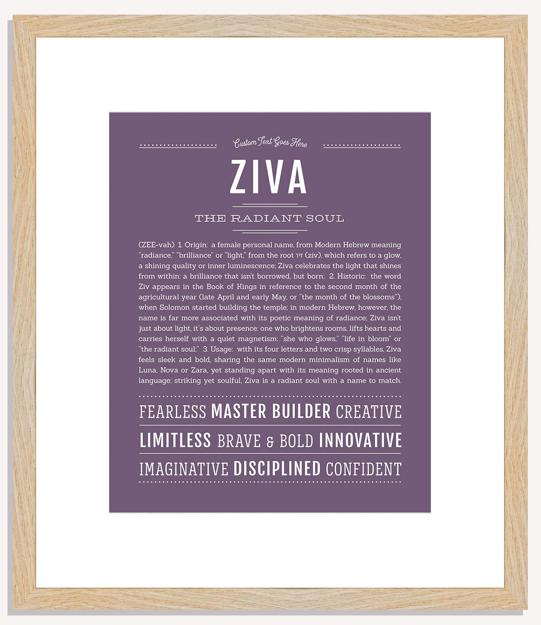 Ziva | Name Art Print
