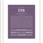 Ziva | Name Art Print