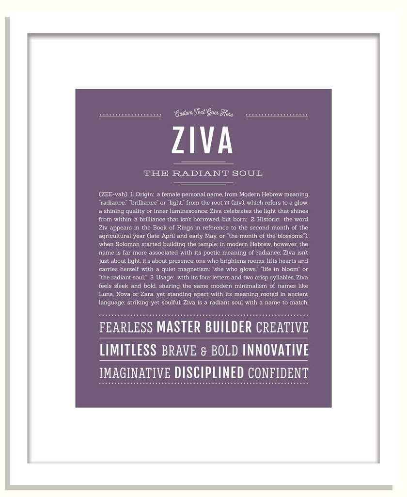 Ziva | Name Art Print