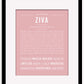 Ziva | Name Art Print