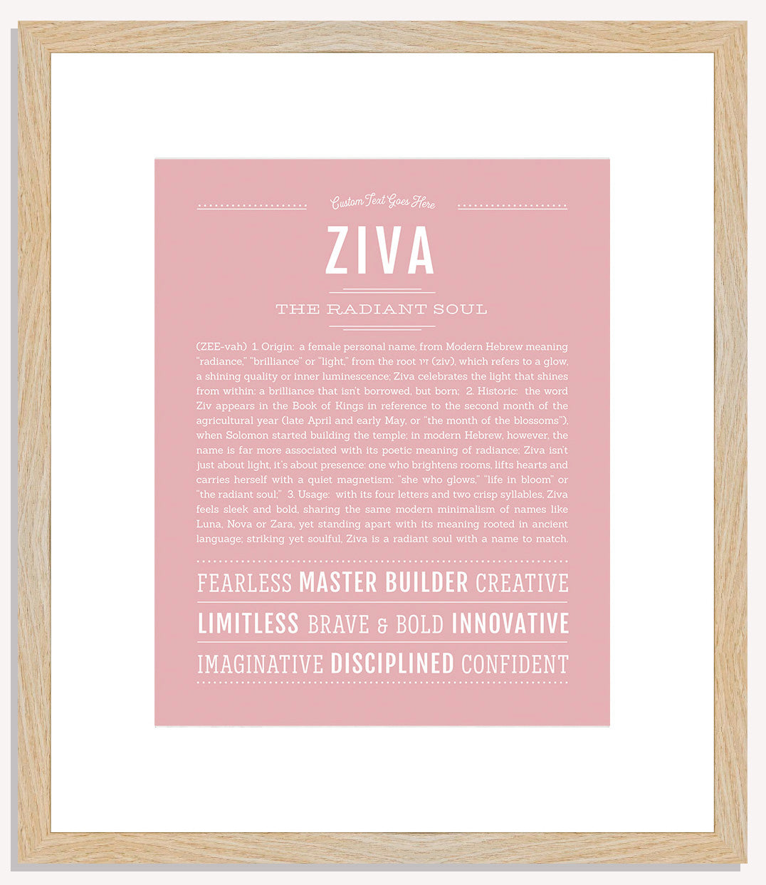 Ziva | Name Art Print