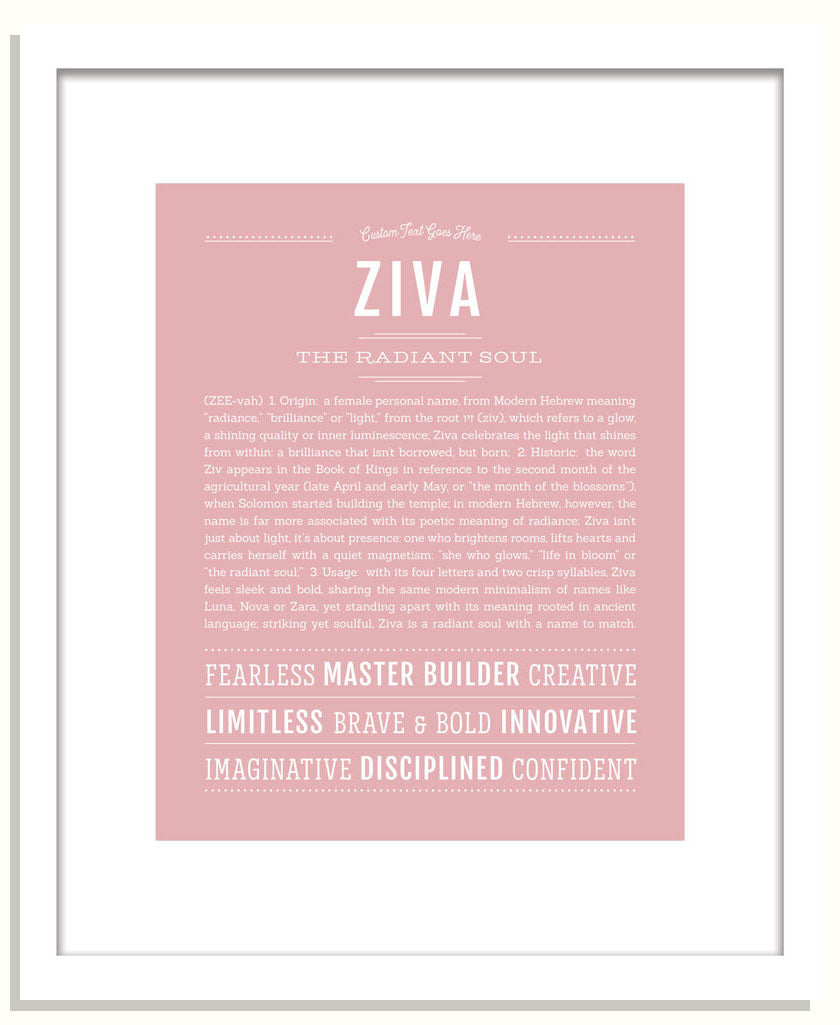 Ziva | Name Art Print