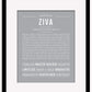 Ziva | Name Art Print