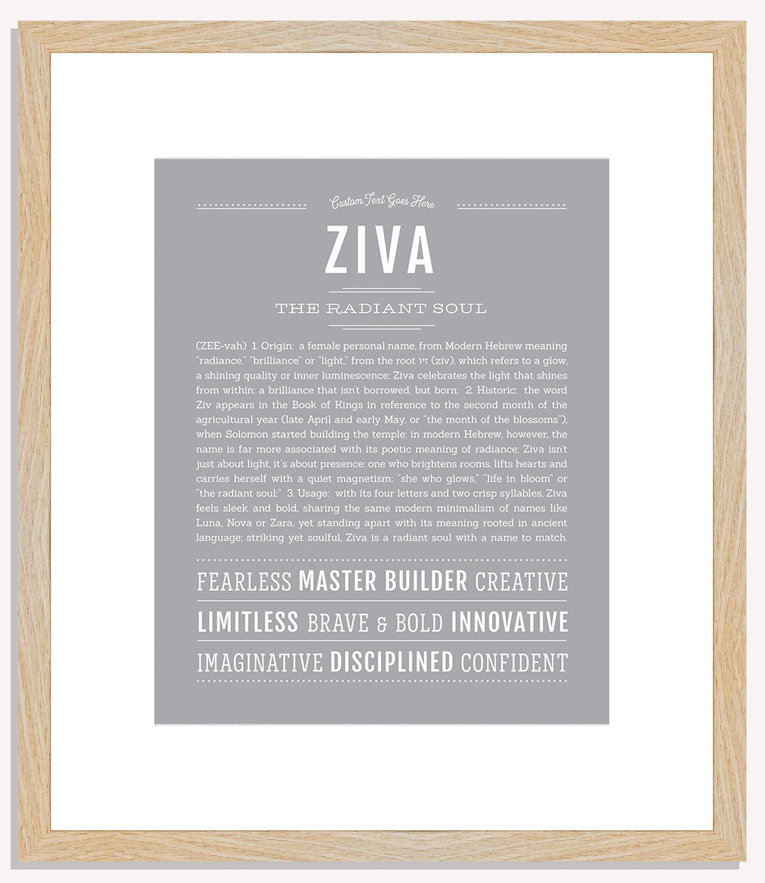 Ziva | Name Art Print