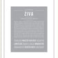 Ziva | Name Art Print
