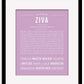 Ziva | Name Art Print