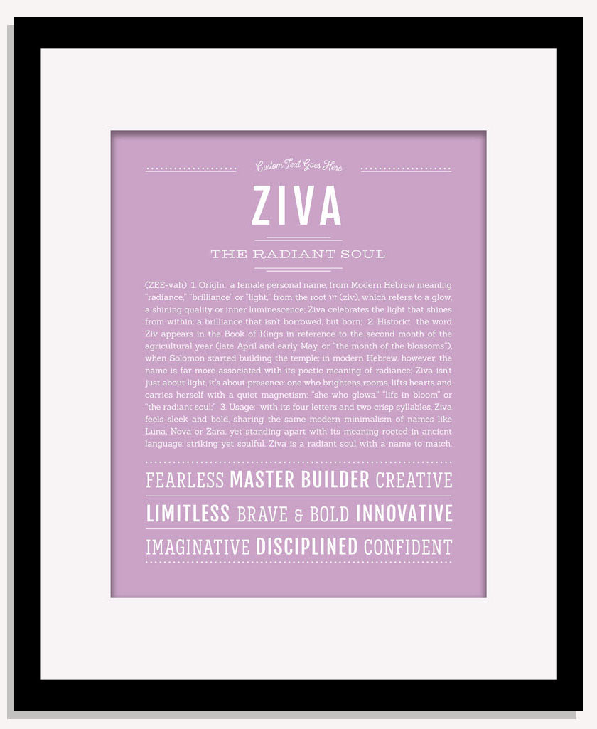 Ziva | Name Art Print