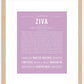 Ziva | Name Art Print