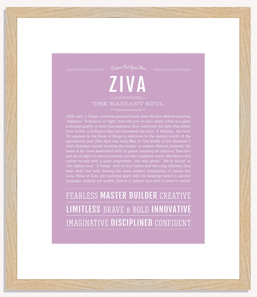 Ziva | Name Art Print