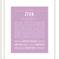 Ziva | Name Art Print