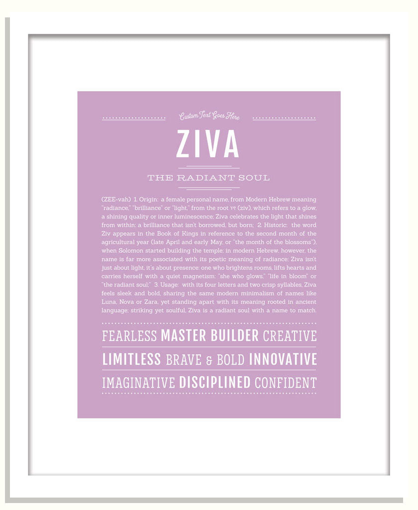 Ziva | Name Art Print