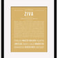 Ziva | Name Art Print