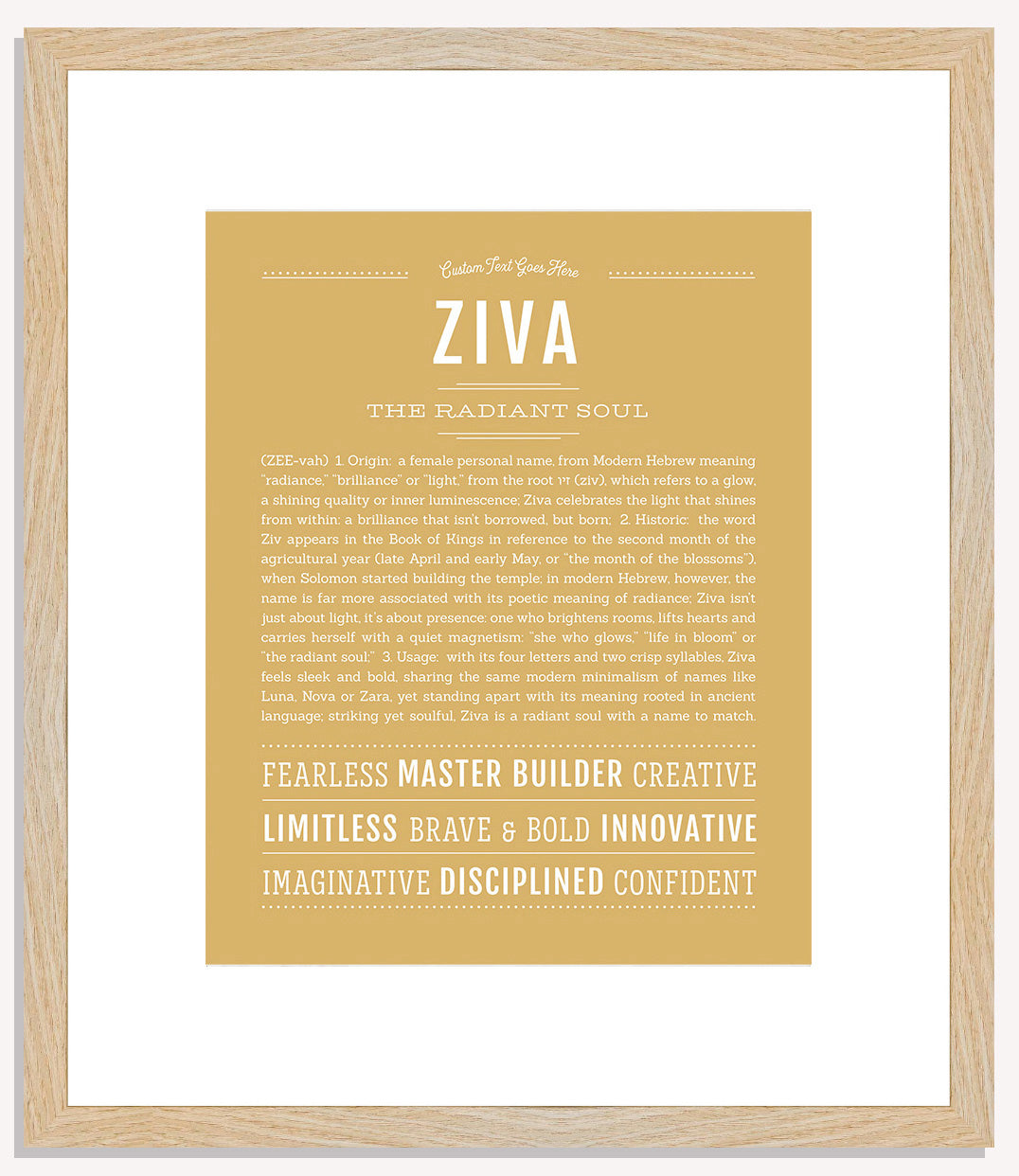 Ziva | Name Art Print