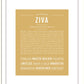 Ziva | Name Art Print