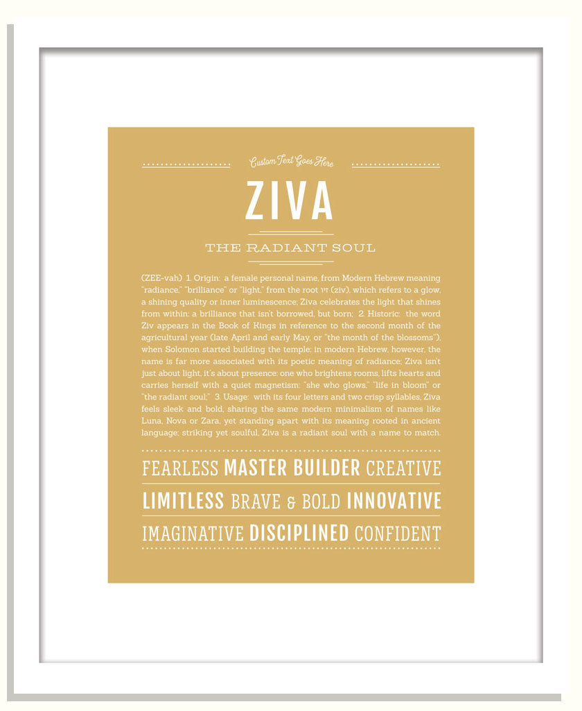 Ziva | Name Art Print