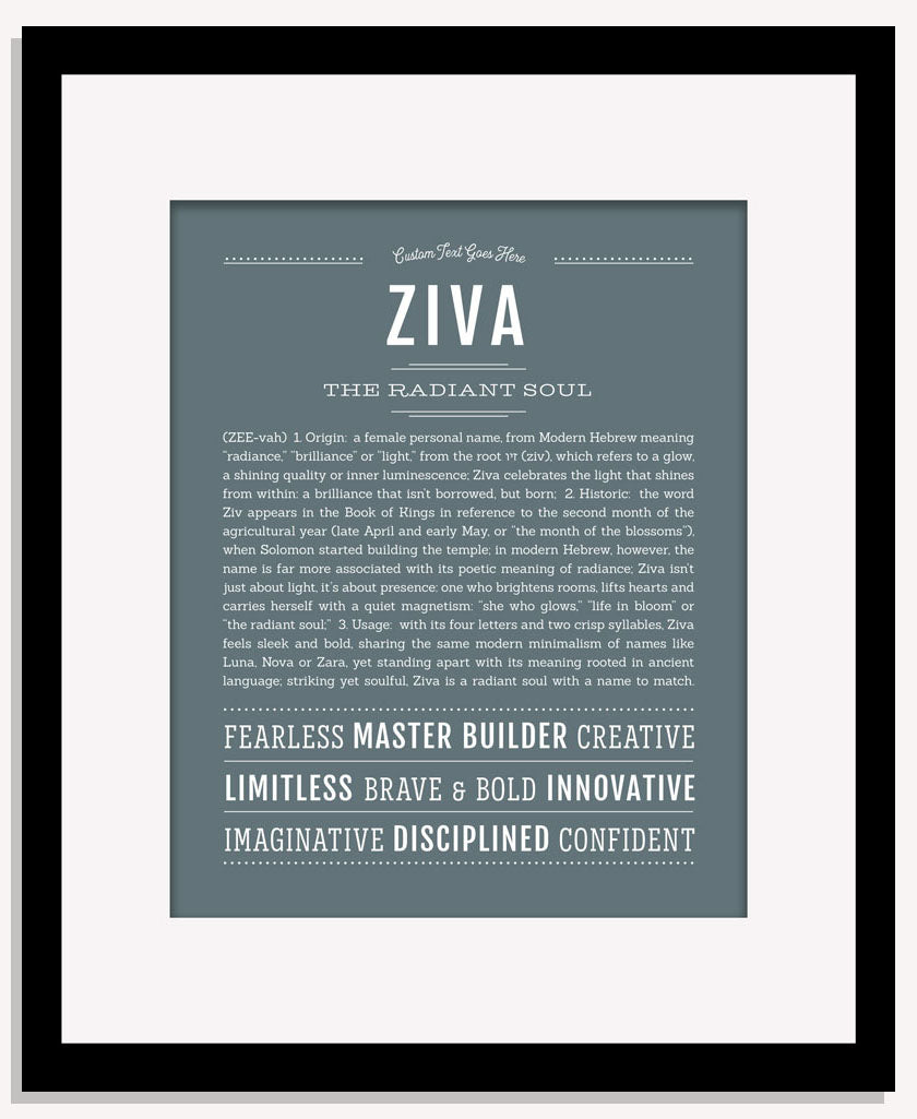 Ziva | Name Art Print