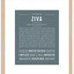 Ziva | Name Art Print