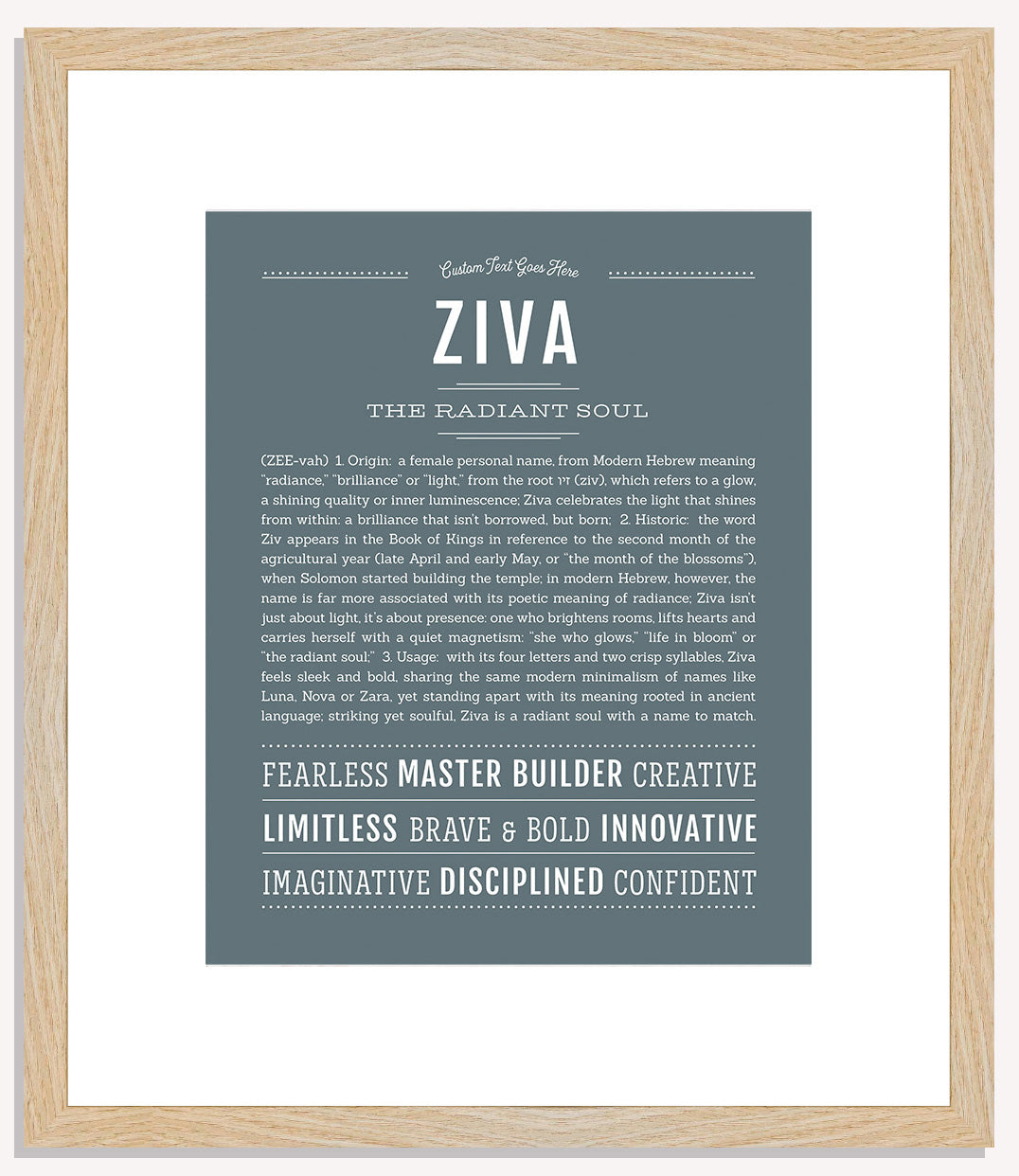 Ziva | Name Art Print