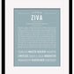 Ziva | Name Art Print
