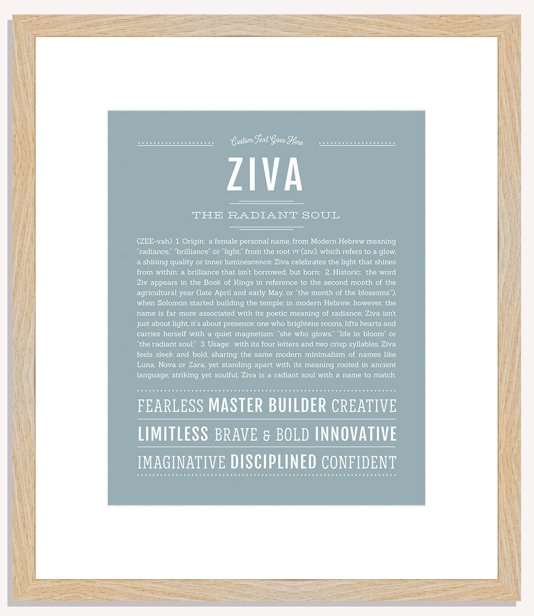 Ziva | Name Art Print