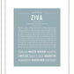 Ziva | Name Art Print
