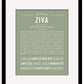 Ziva | Name Art Print