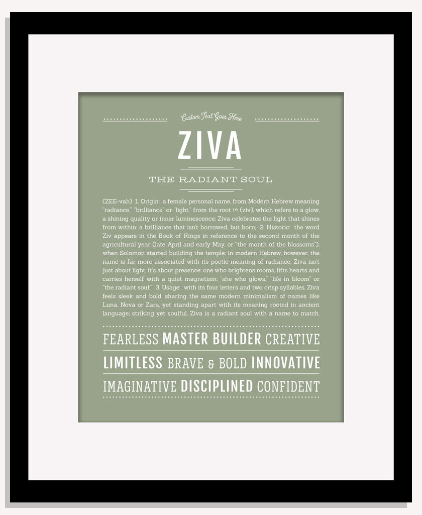 Ziva | Name Art Print