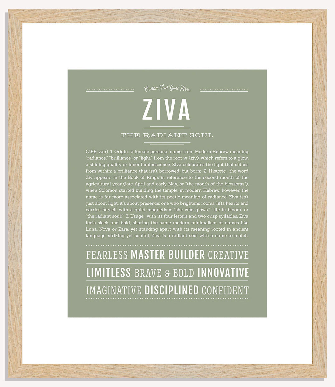 Ziva | Name Art Print
